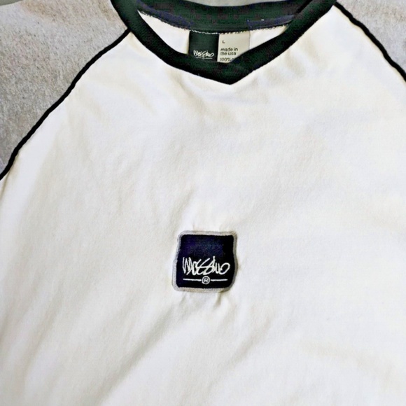 Vintage Mossimo Logo Graphic Long Sleeve T-Shirt Surfer Skater y2k 90s Grunge - Picture 10 of 10